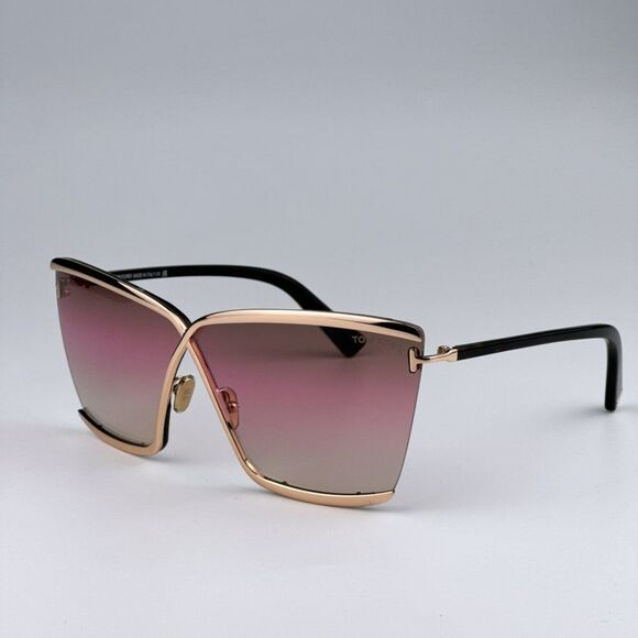 NEW Tom Ford FT0936/S Elle-02 28F Gold Gradient Smoke Butterfly Women Sunglasses - Picture 7 of 11